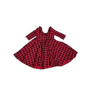 Remie Girl Buffalo Plaid Dress